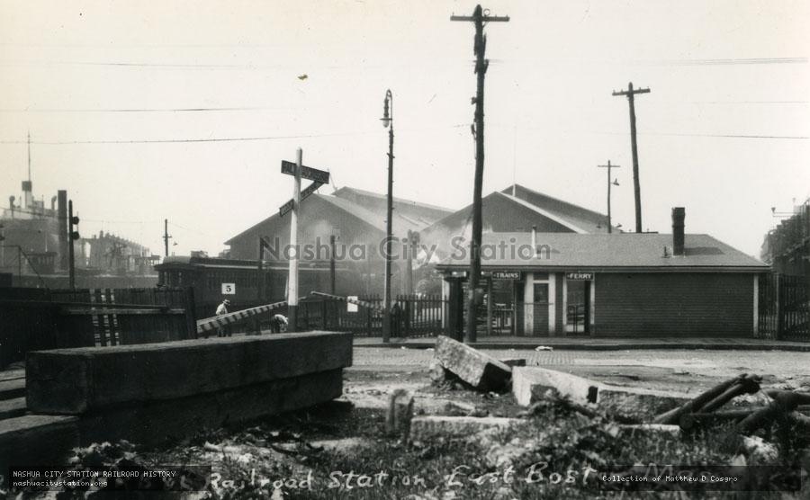 Postcard: Boston, Revere Beach & Lynn Railroad Station, East Boston, Massachusetts